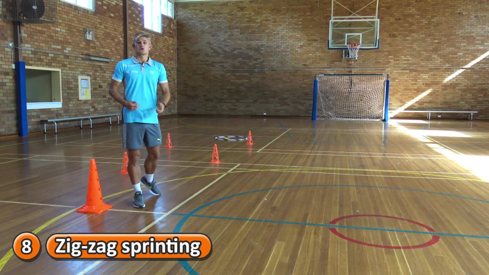 Relay race: Moving › Zig-zag sprinting | Teaching fundamentals of PE (K-3)